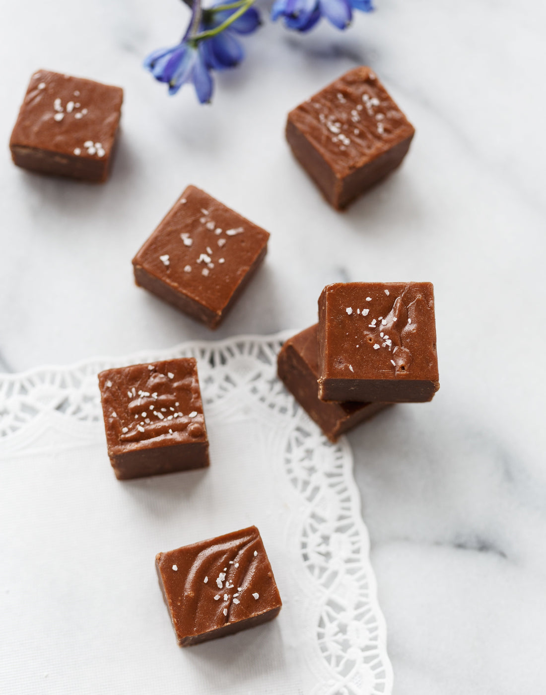Whiskey and Smoked Salt Fudge