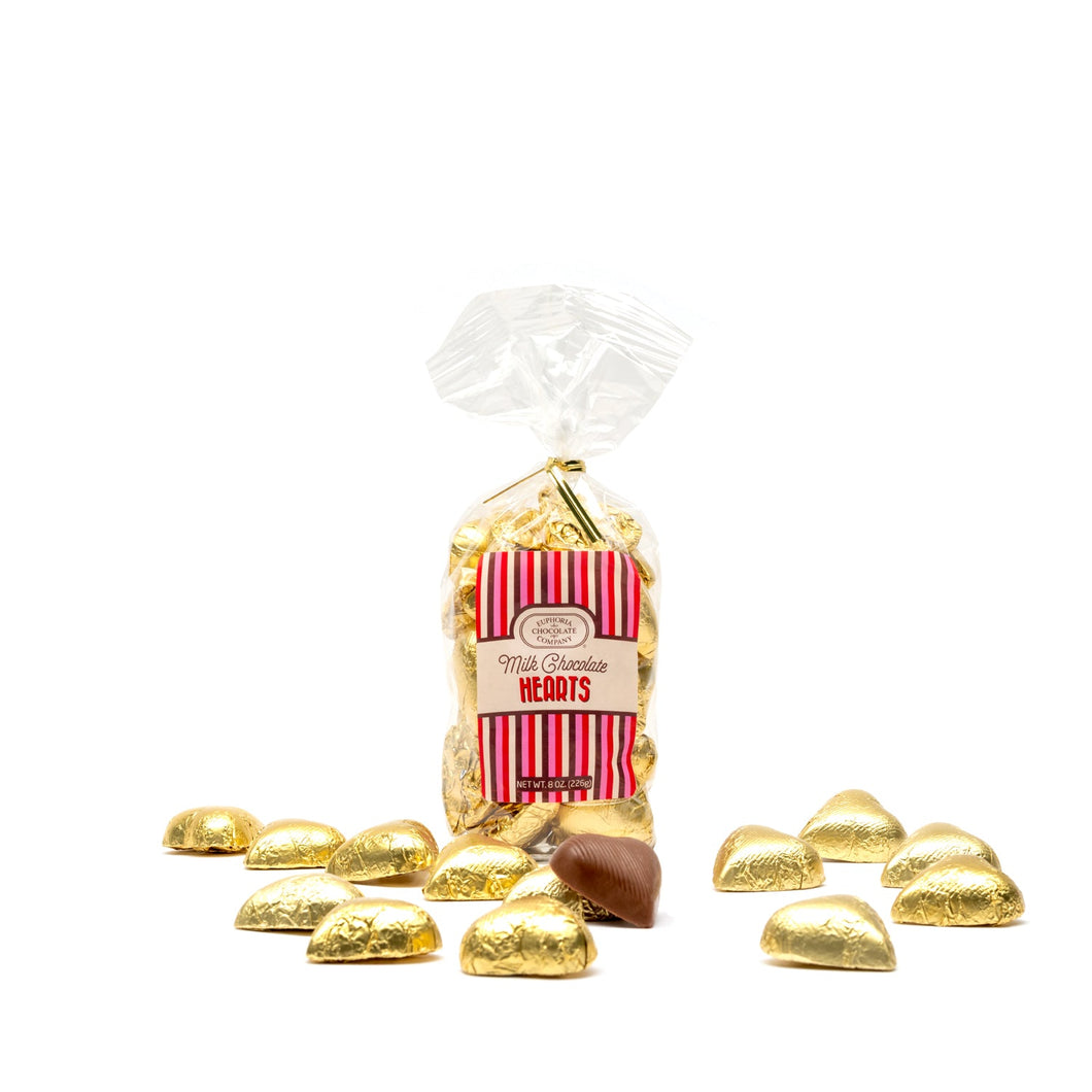 Hearts Milk Chocolate - Gold Foil