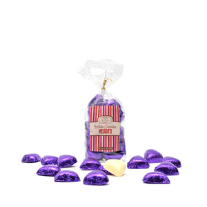 Hearts White Chocolate - Purple Foil